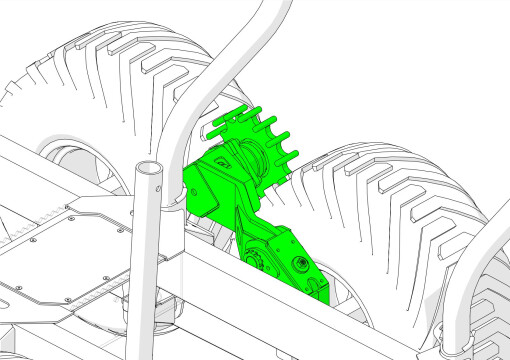 Napęd kół Robson sterowany hydrauliką ciągnika